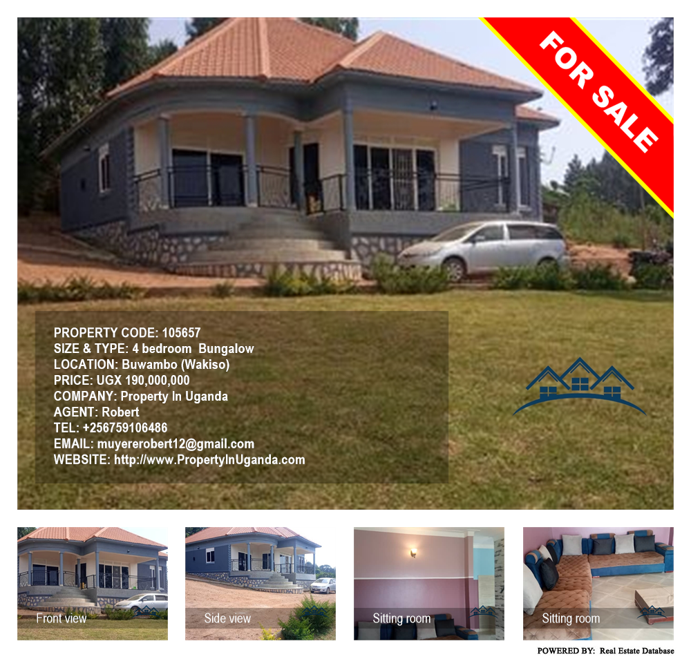 4 bedroom Bungalow  for sale in Buwambo Wakiso Uganda, code: 105657