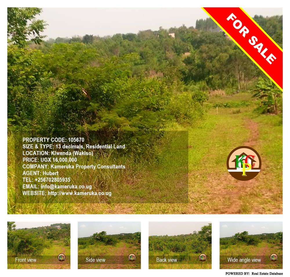 Residential Land  for sale in Kiwenda Wakiso Uganda, code: 105670