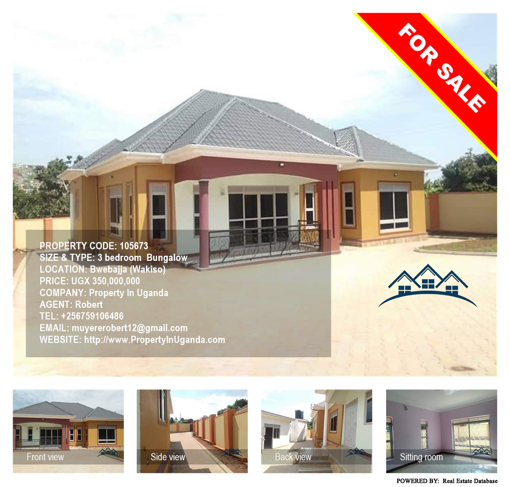 3 bedroom Bungalow  for sale in Bwebajja Wakiso Uganda, code: 105673