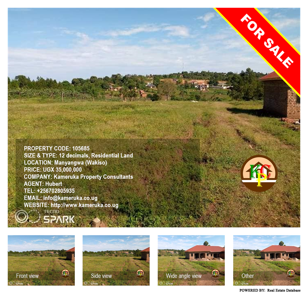 Residential Land  for sale in Manyangwa Wakiso Uganda, code: 105685