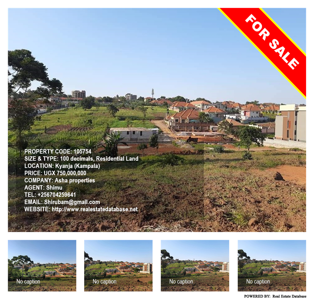 Residential Land  for sale in Kyanja Kampala Uganda, code: 105754