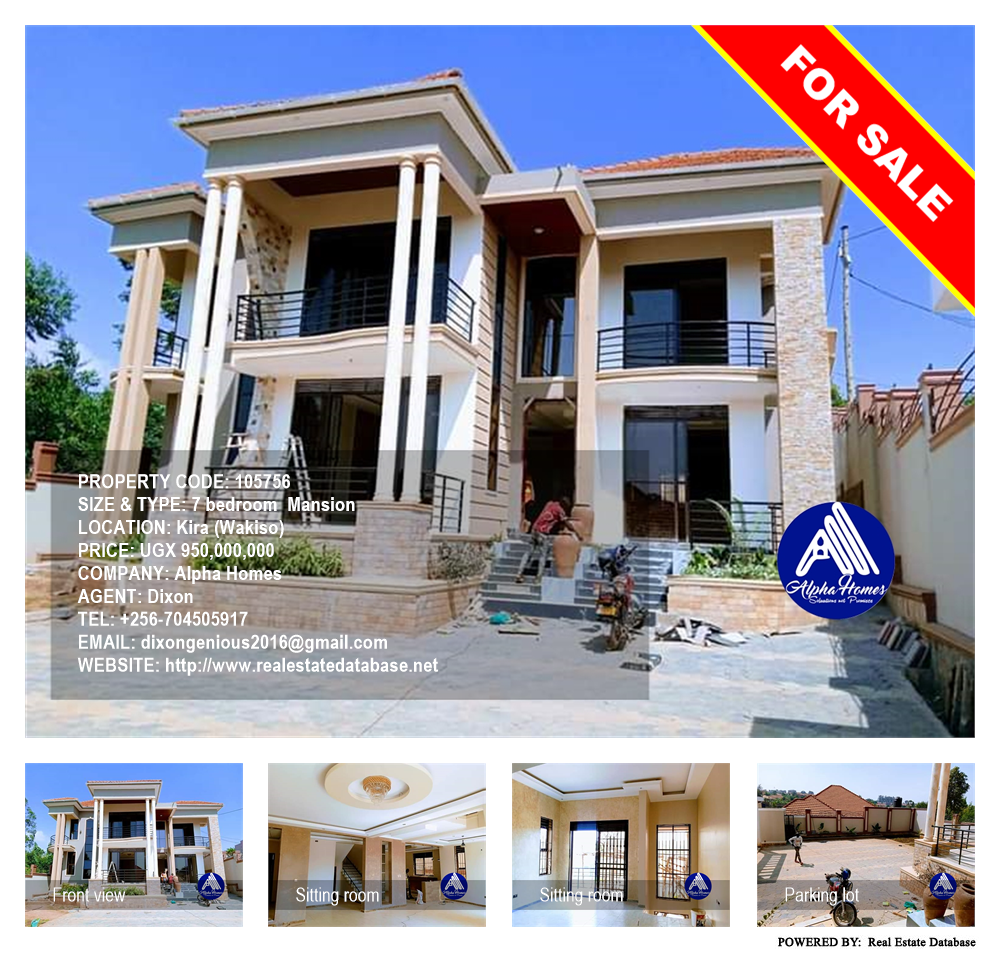 7 bedroom Mansion  for sale in Kira Wakiso Uganda, code: 105756