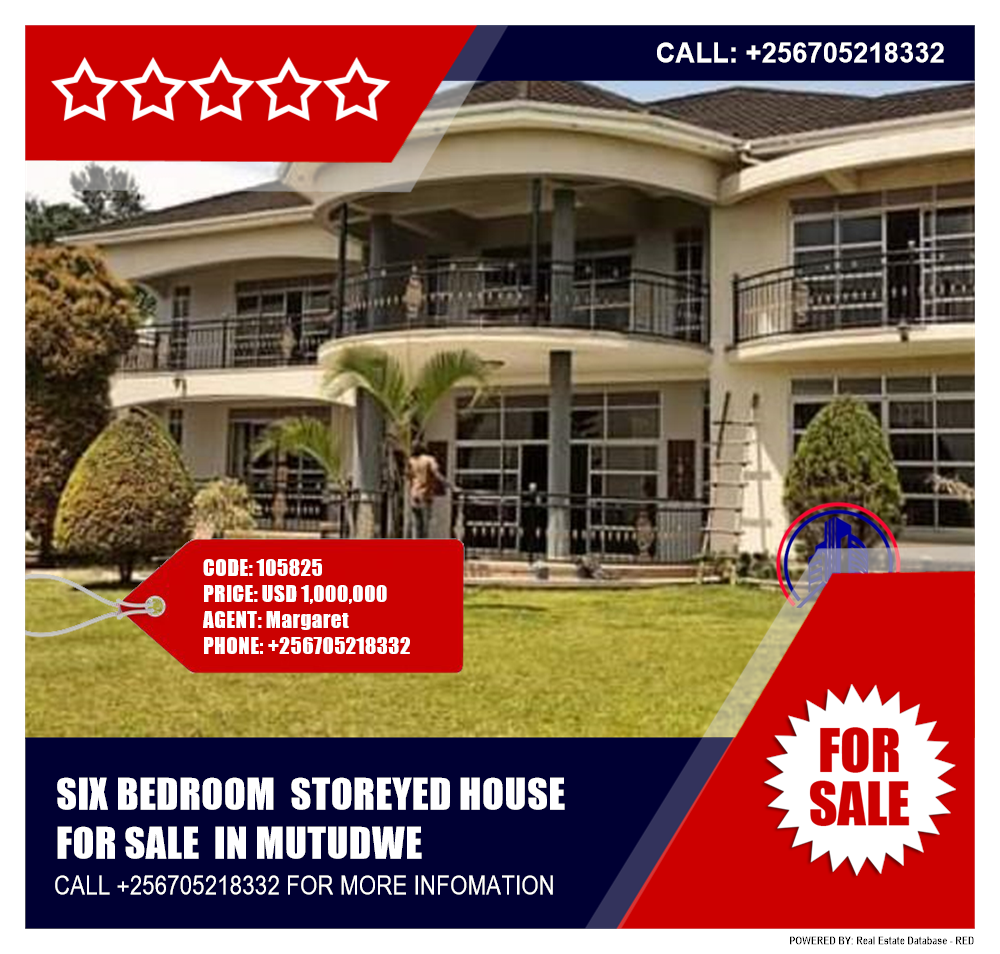 6 bedroom Storeyed house  for sale in Mutudwe Kampala Uganda, code: 105825