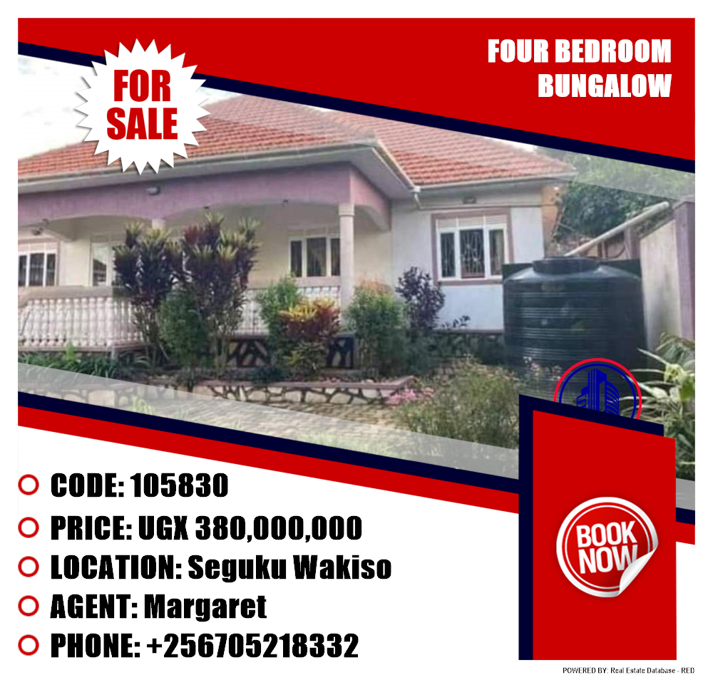 4 bedroom Bungalow  for sale in Seguku Wakiso Uganda, code: 105830