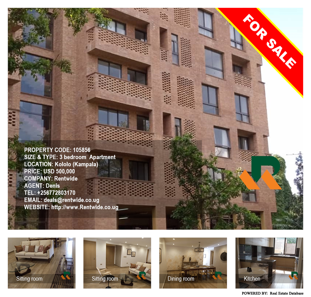 3 bedroom Apartment  for sale in Kololo Kampala Uganda, code: 105856