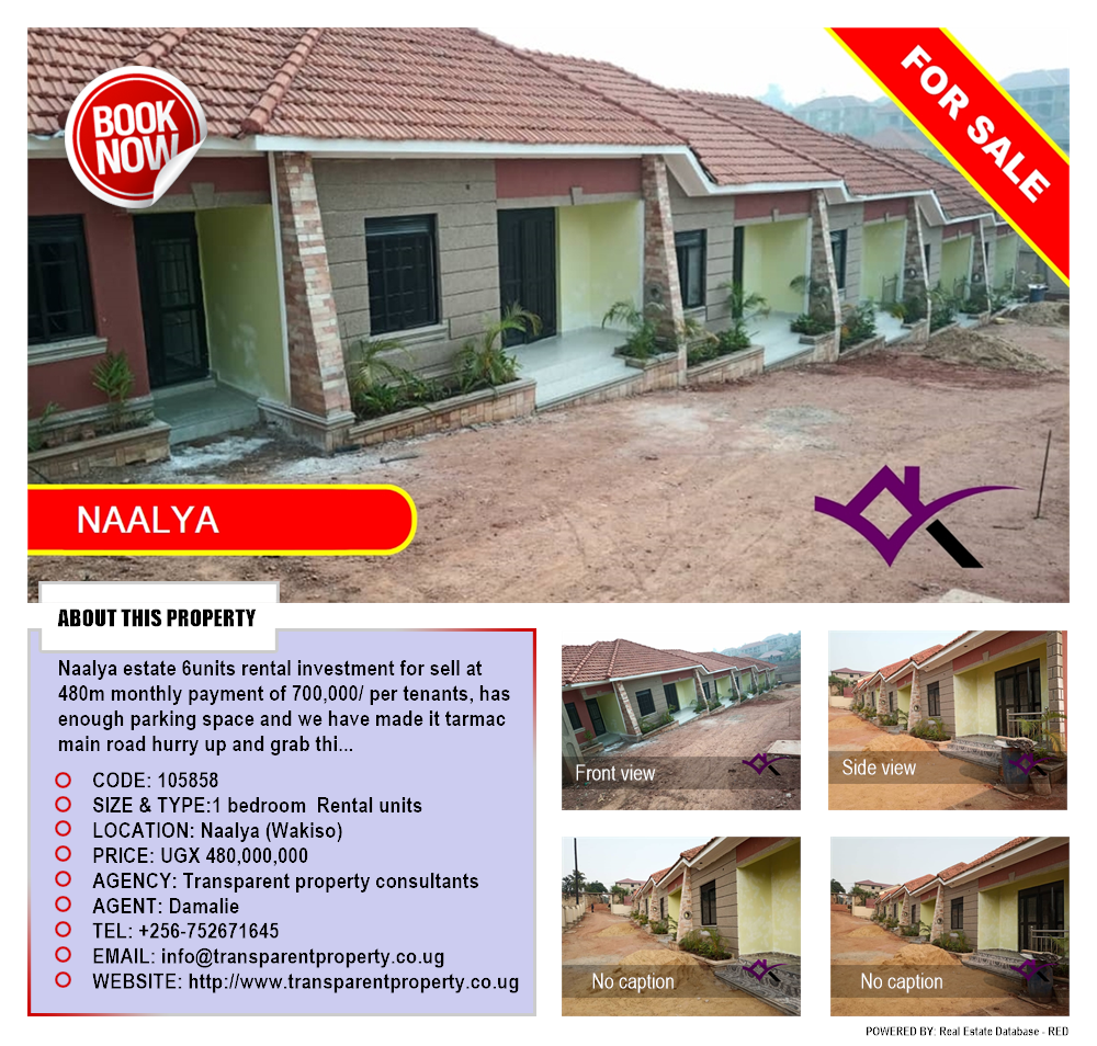 1 bedroom Rental units  for sale in Naalya Wakiso Uganda, code: 105858
