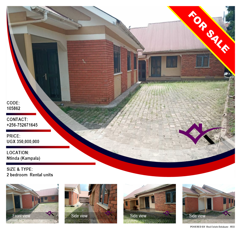 2 bedroom Rental units  for sale in Ntinda Kampala Uganda, code: 105862