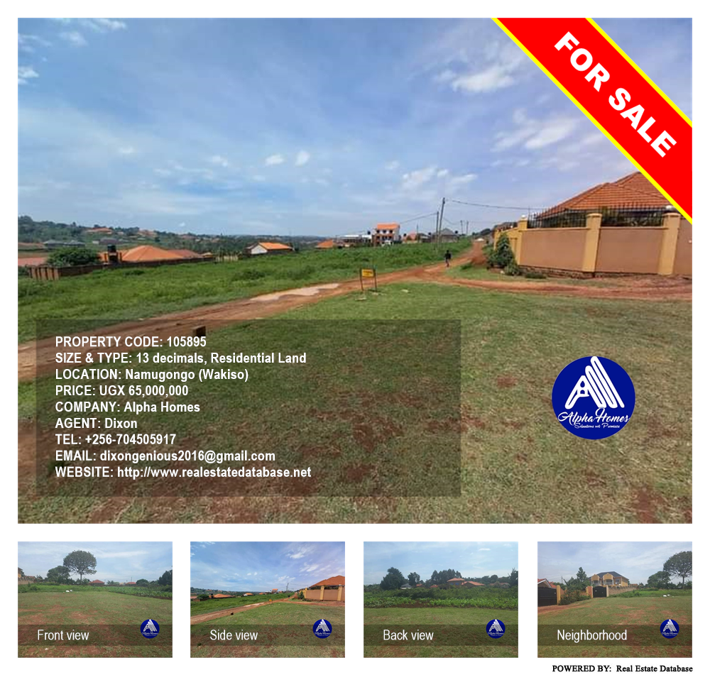 Residential Land  for sale in Namugongo Wakiso Uganda, code: 105895