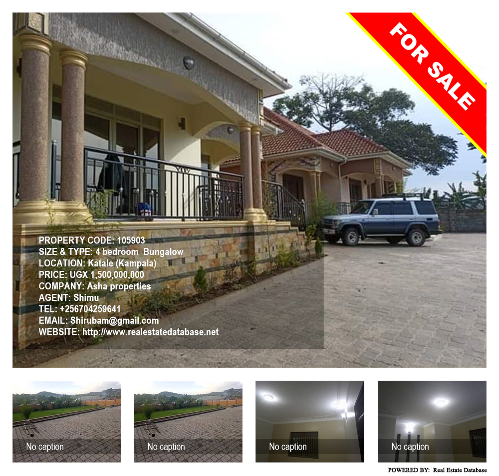 4 bedroom Bungalow  for sale in Katale Kampala Uganda, code: 105903