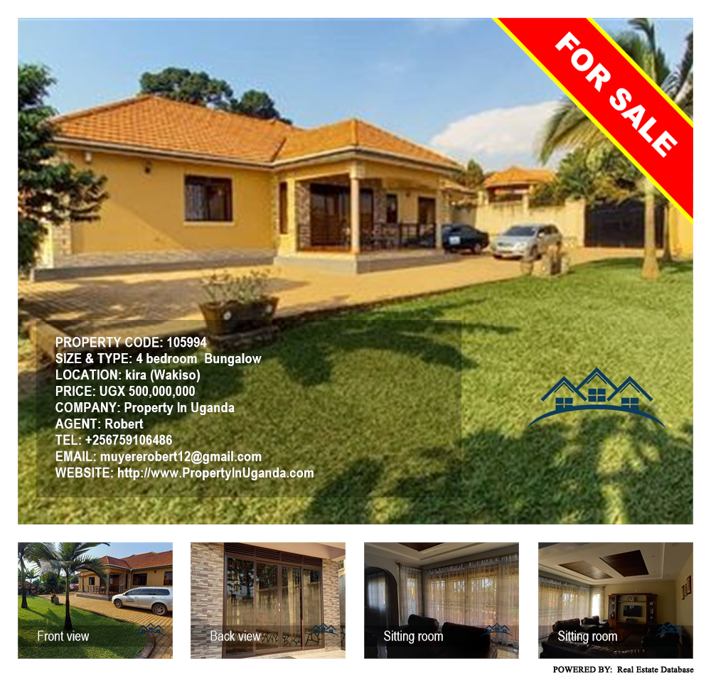 4 bedroom Bungalow  for sale in Kira Wakiso Uganda, code: 105994