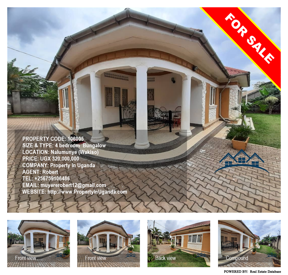 4 bedroom Bungalow  for sale in Nalumunye Wakiso Uganda, code: 106005