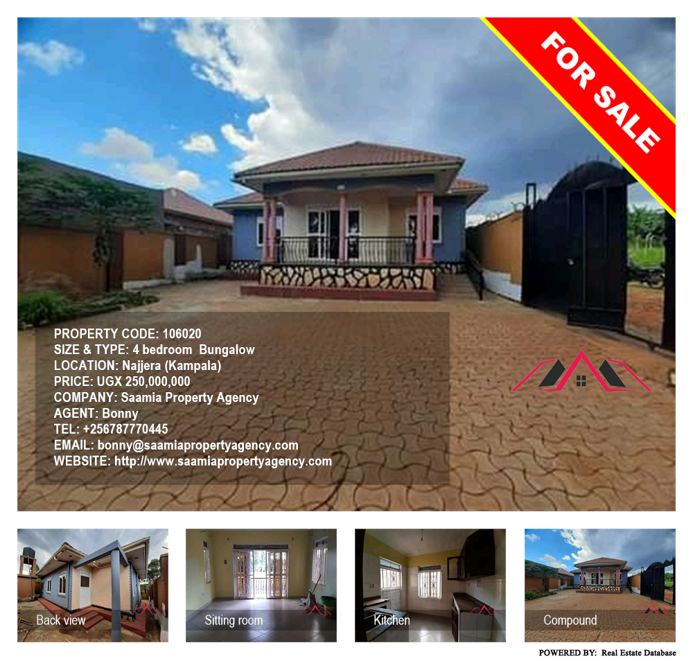 4 bedroom Bungalow  for sale in Najjera Kampala Uganda, code: 106020