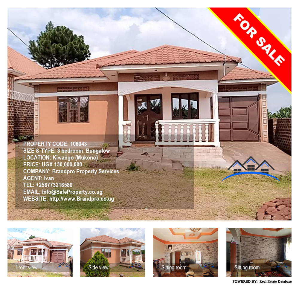 3 bedroom Bungalow  for sale in Kiwango Mukono Uganda, code: 106043