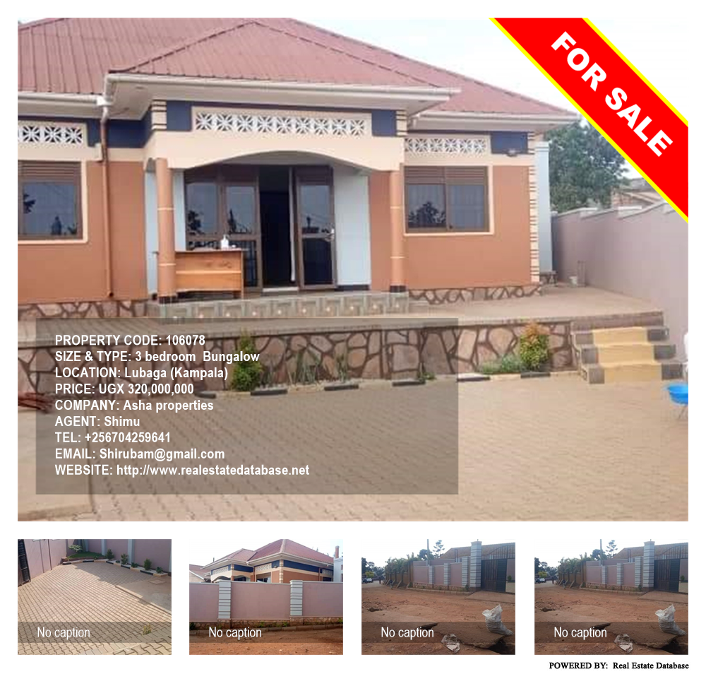 3 bedroom Bungalow  for sale in Lubaga Kampala Uganda, code: 106078