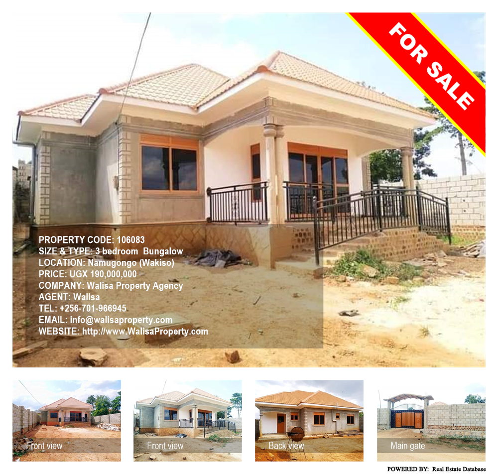 3 bedroom Bungalow  for sale in Namugongo Wakiso Uganda, code: 106083