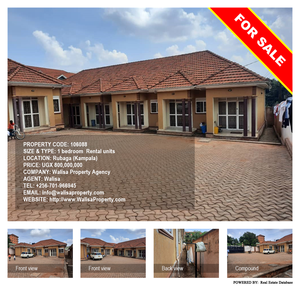1 bedroom Rental units  for sale in Rubaga Kampala Uganda, code: 106088