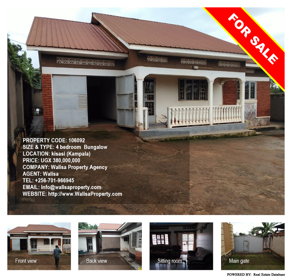 4 bedroom Bungalow  for sale in Kisaasi Kampala Uganda, code: 106092