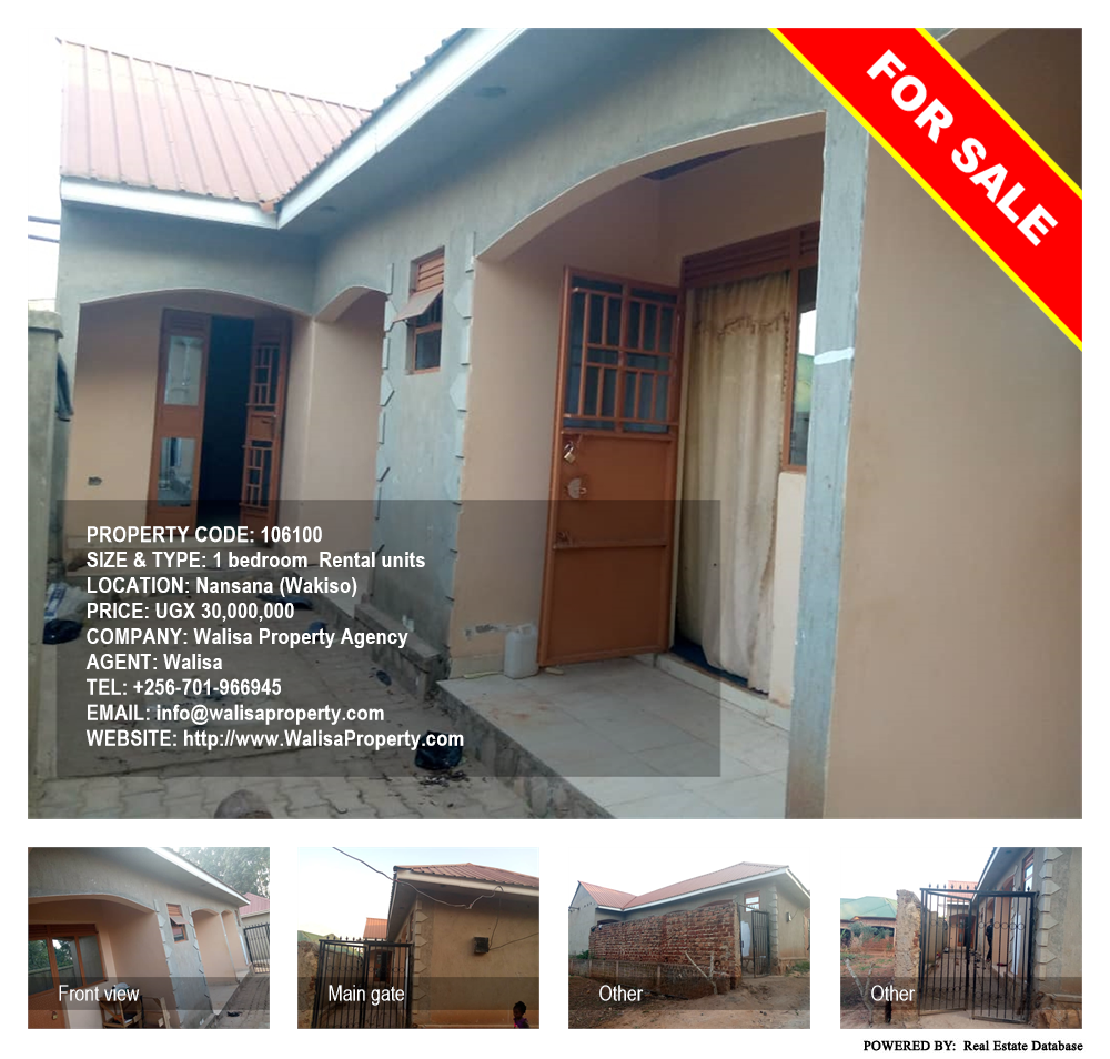 1 bedroom Rental units  for sale in Nansana Wakiso Uganda, code: 106100