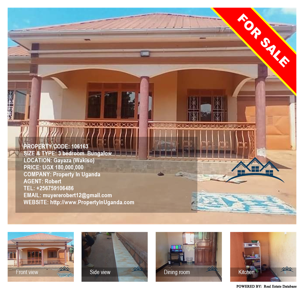 3 bedroom Bungalow  for sale in Gayaza Wakiso Uganda, code: 106163