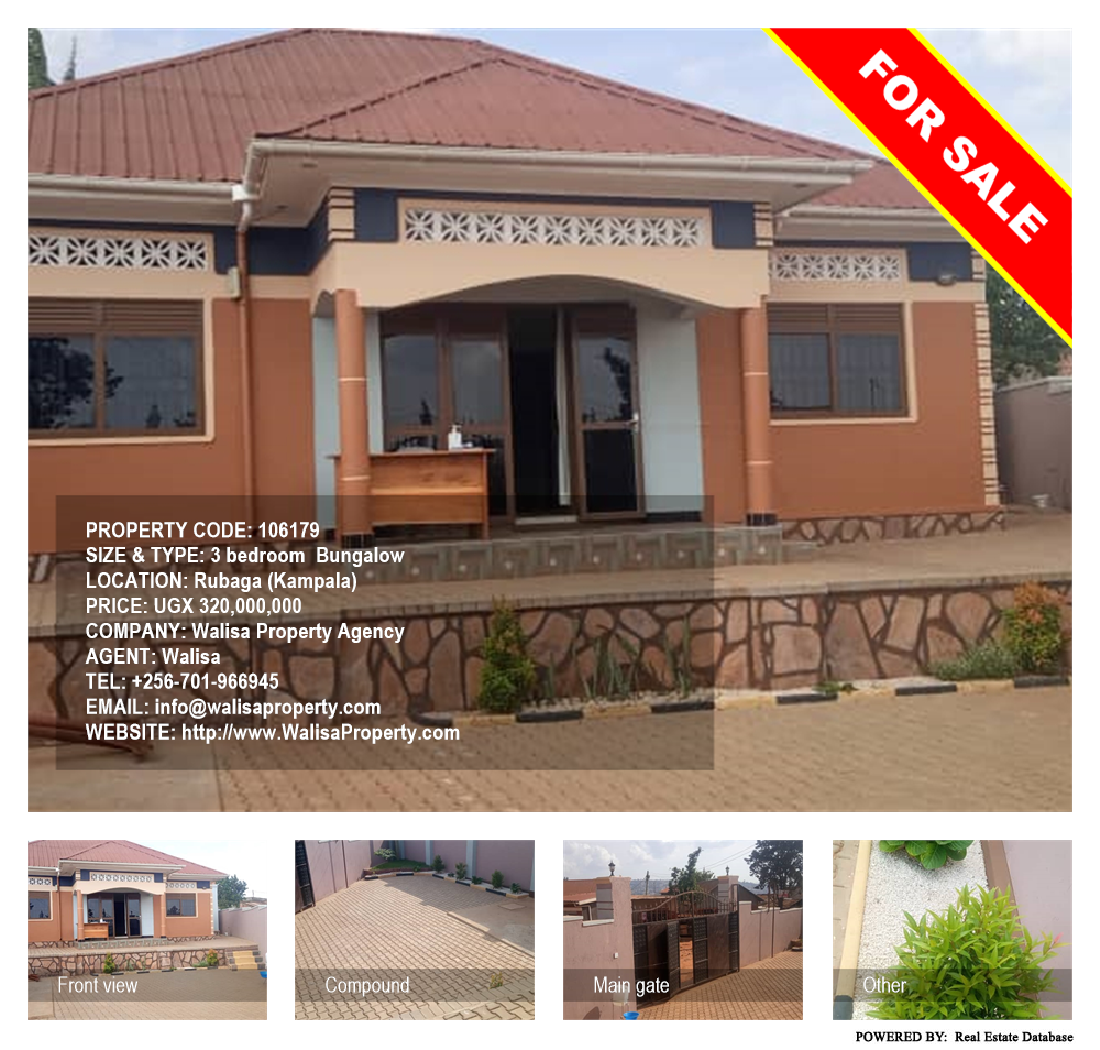 3 bedroom Bungalow  for sale in Rubaga Kampala Uganda, code: 106179
