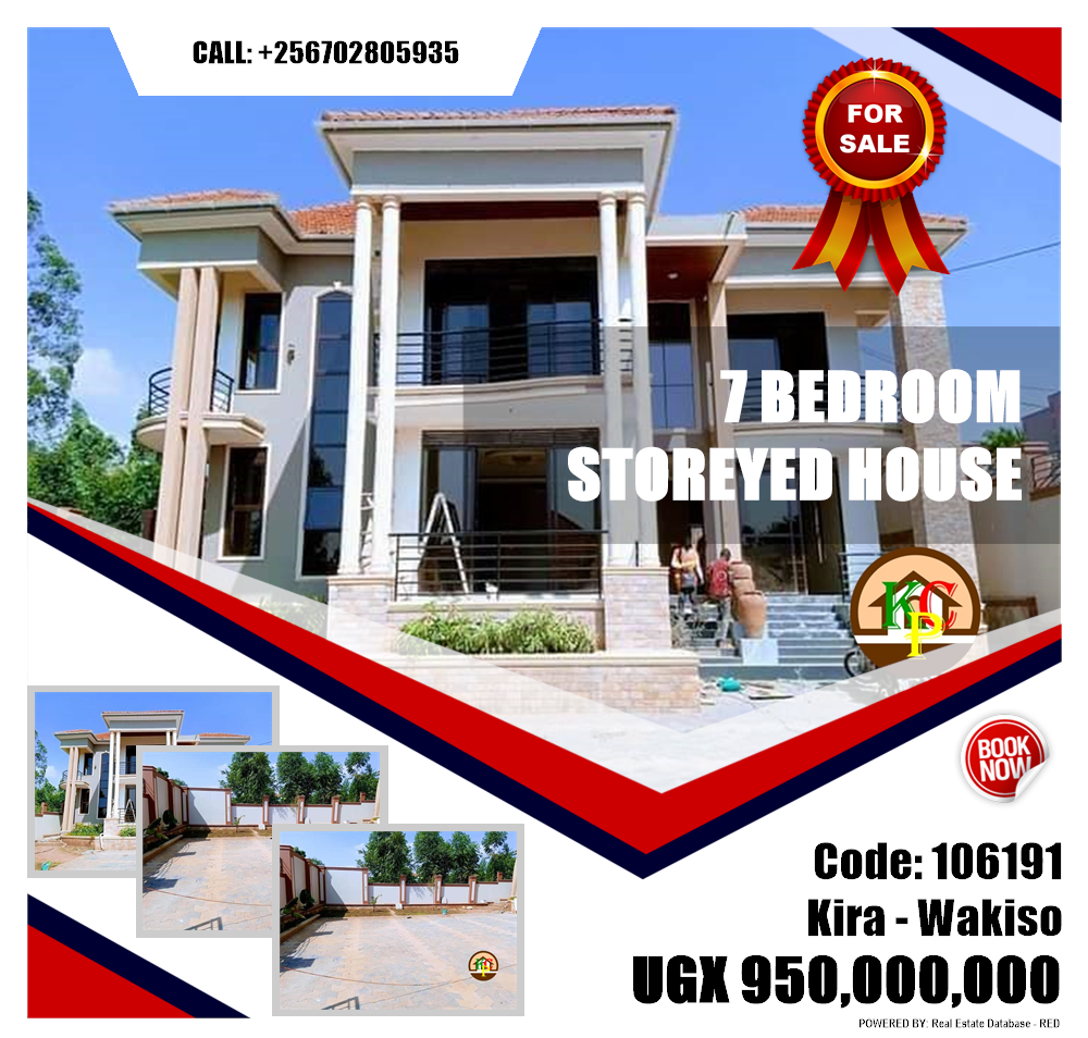 7 bedroom Storeyed house  for sale in Kira Wakiso Uganda, code: 106191