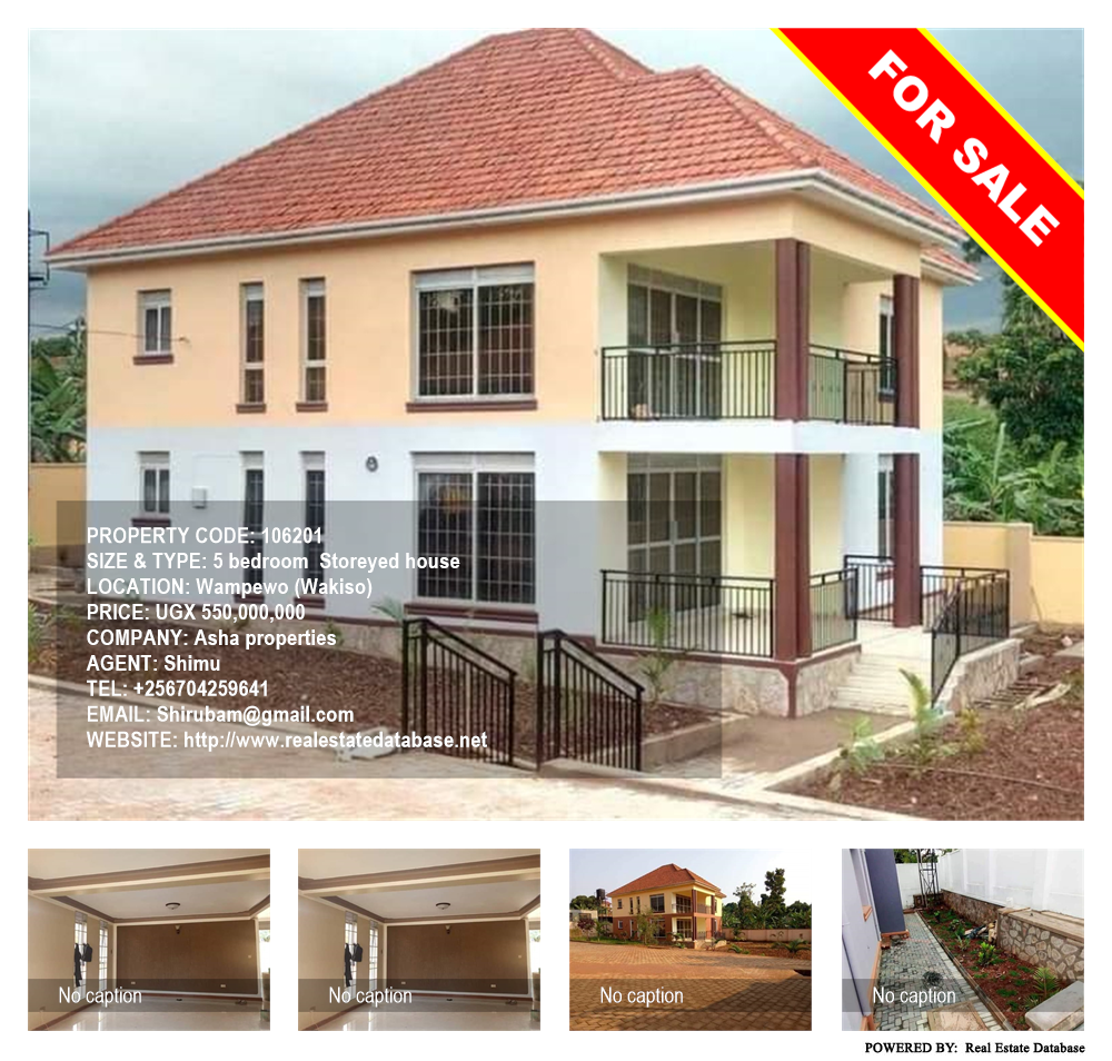 5 bedroom Storeyed house  for sale in Wampeewo Wakiso Uganda, code: 106201