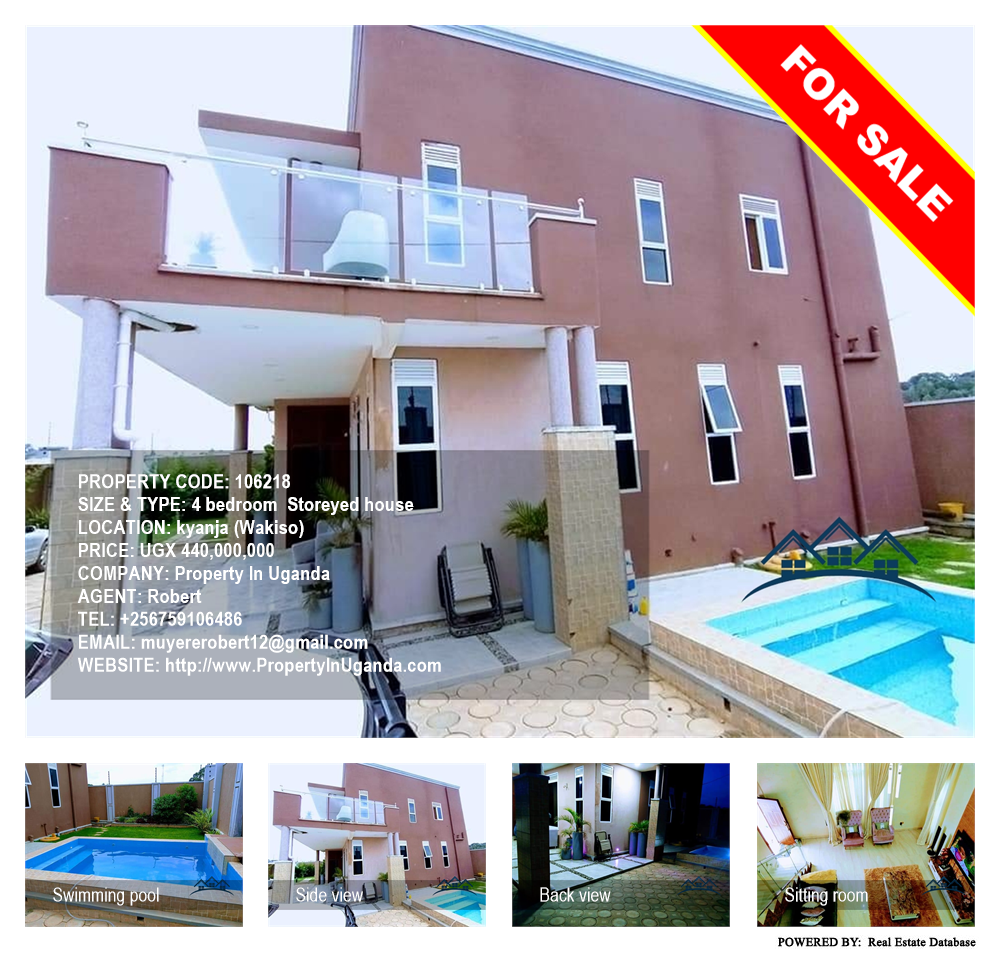 4 bedroom Storeyed house  for sale in Kyanja Wakiso Uganda, code: 106218
