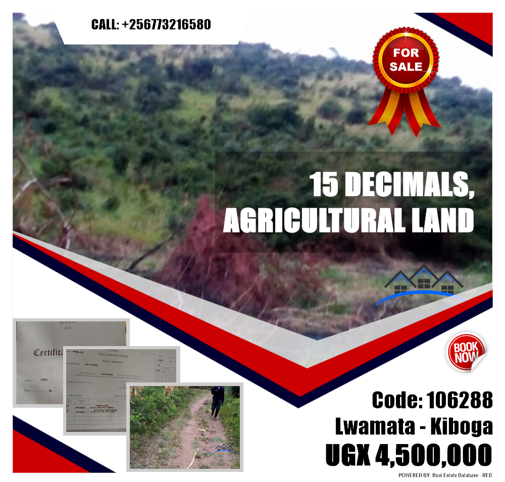 Agricultural Land  for sale in Lwamata Kiboga Uganda, code: 106288