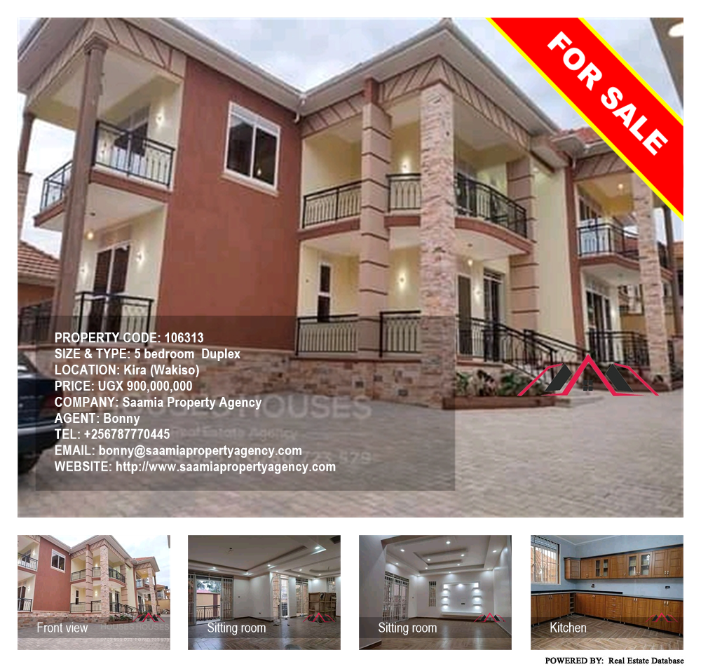5 bedroom Duplex  for sale in Kira Wakiso Uganda, code: 106313