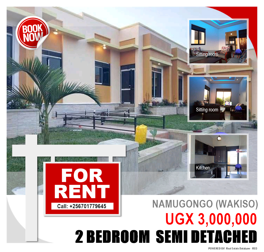 2 bedroom Semi Detached  for rent in Namugongo Wakiso Uganda, code: 106361
