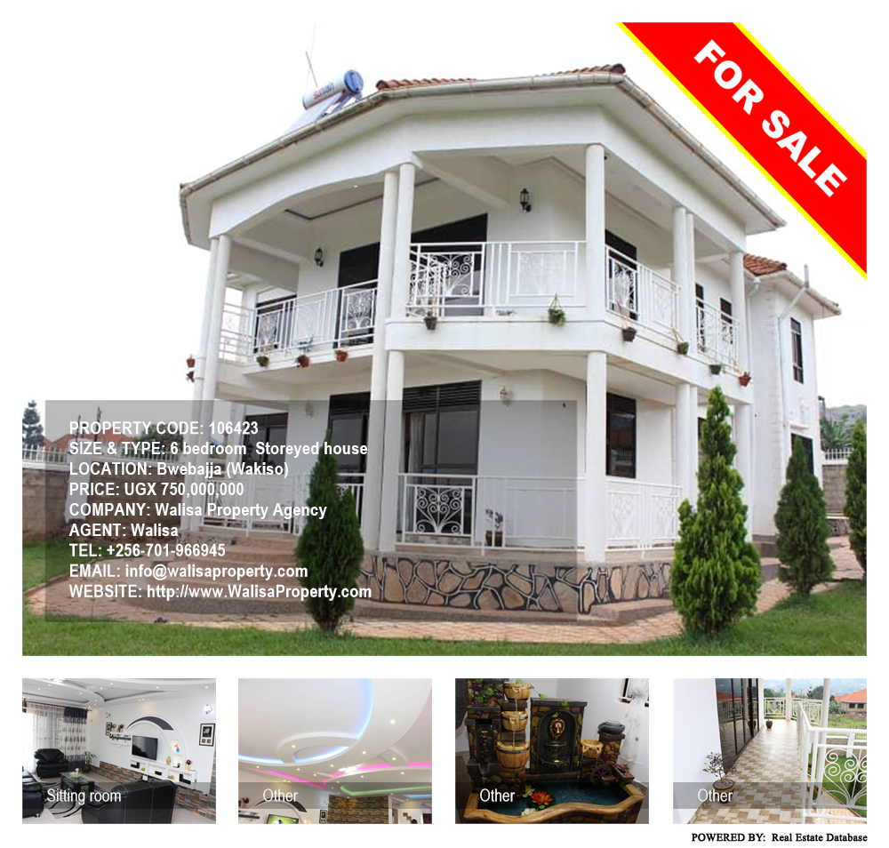 6 bedroom Storeyed house  for sale in Bwebajja Wakiso Uganda, code: 106423