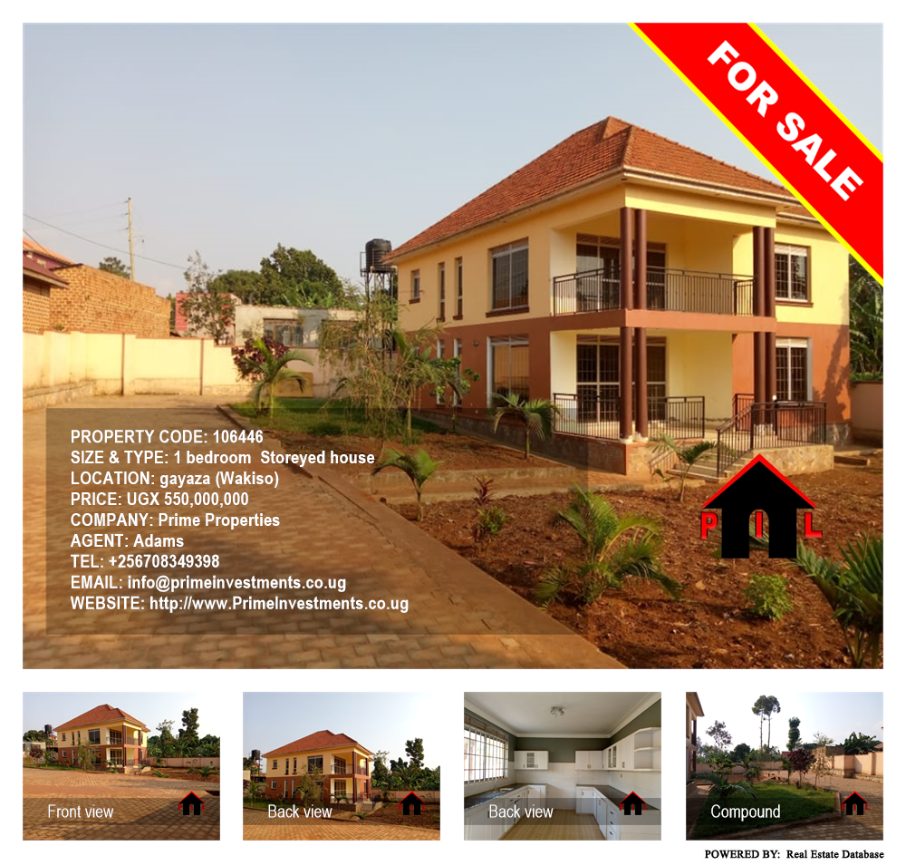 1 bedroom Storeyed house  for sale in Gayaza Wakiso Uganda, code: 106446