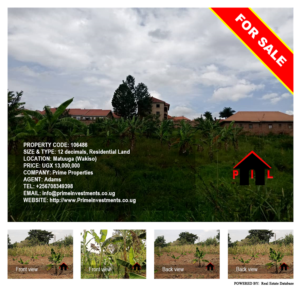Residential Land  for sale in Matuuga Wakiso Uganda, code: 106486