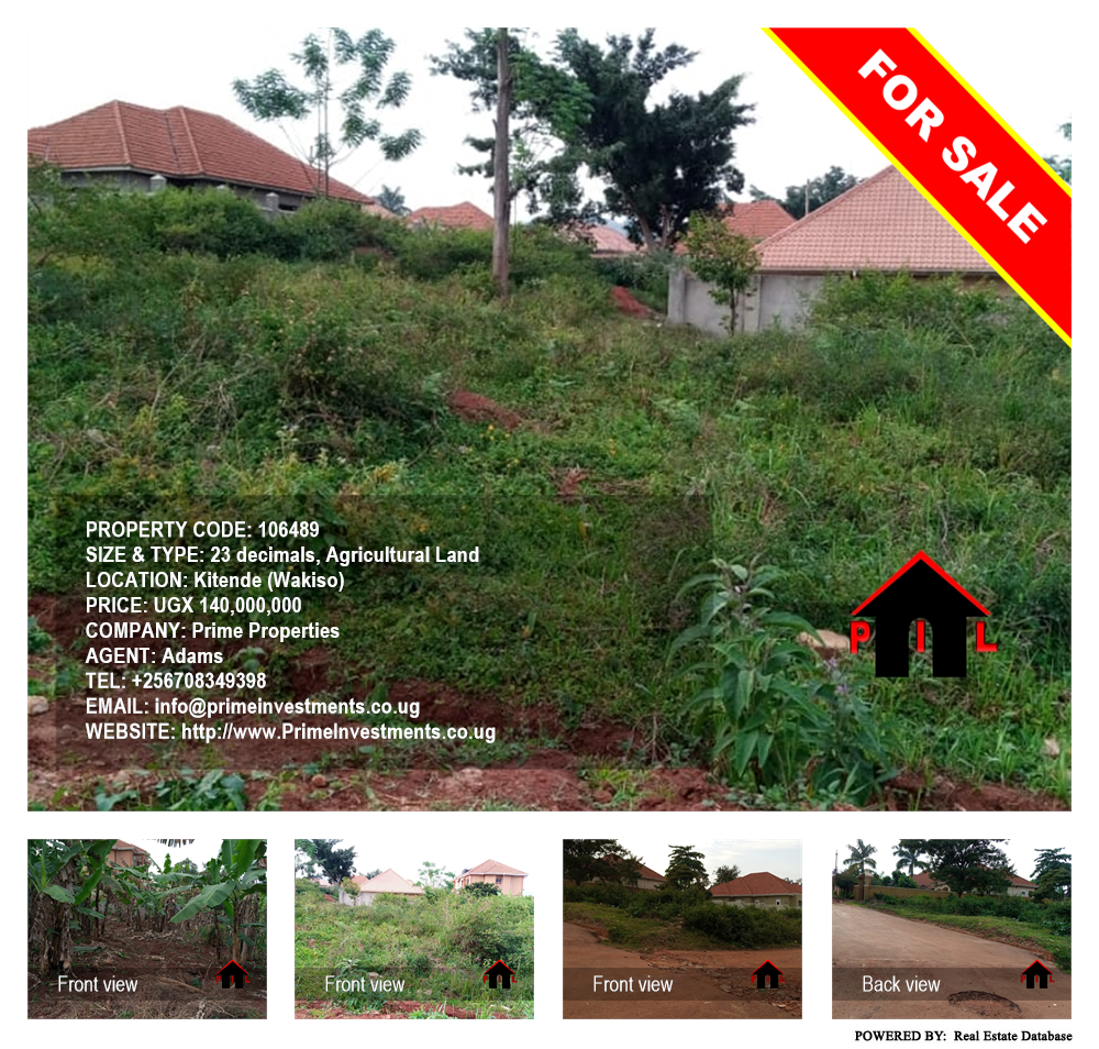 Agricultural Land  for sale in Kitende Wakiso Uganda, code: 106489