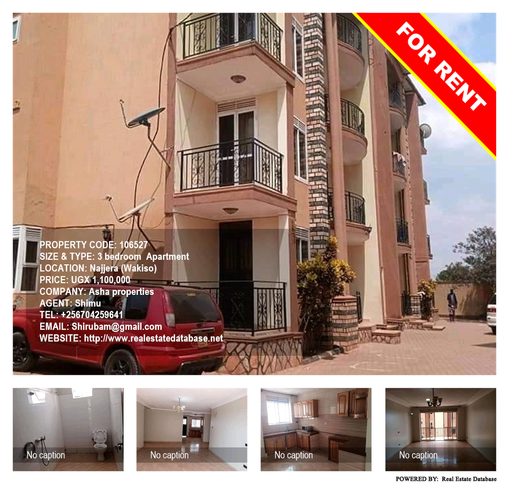 3 bedroom Apartment  for rent in Najjera Wakiso Uganda, code: 106527