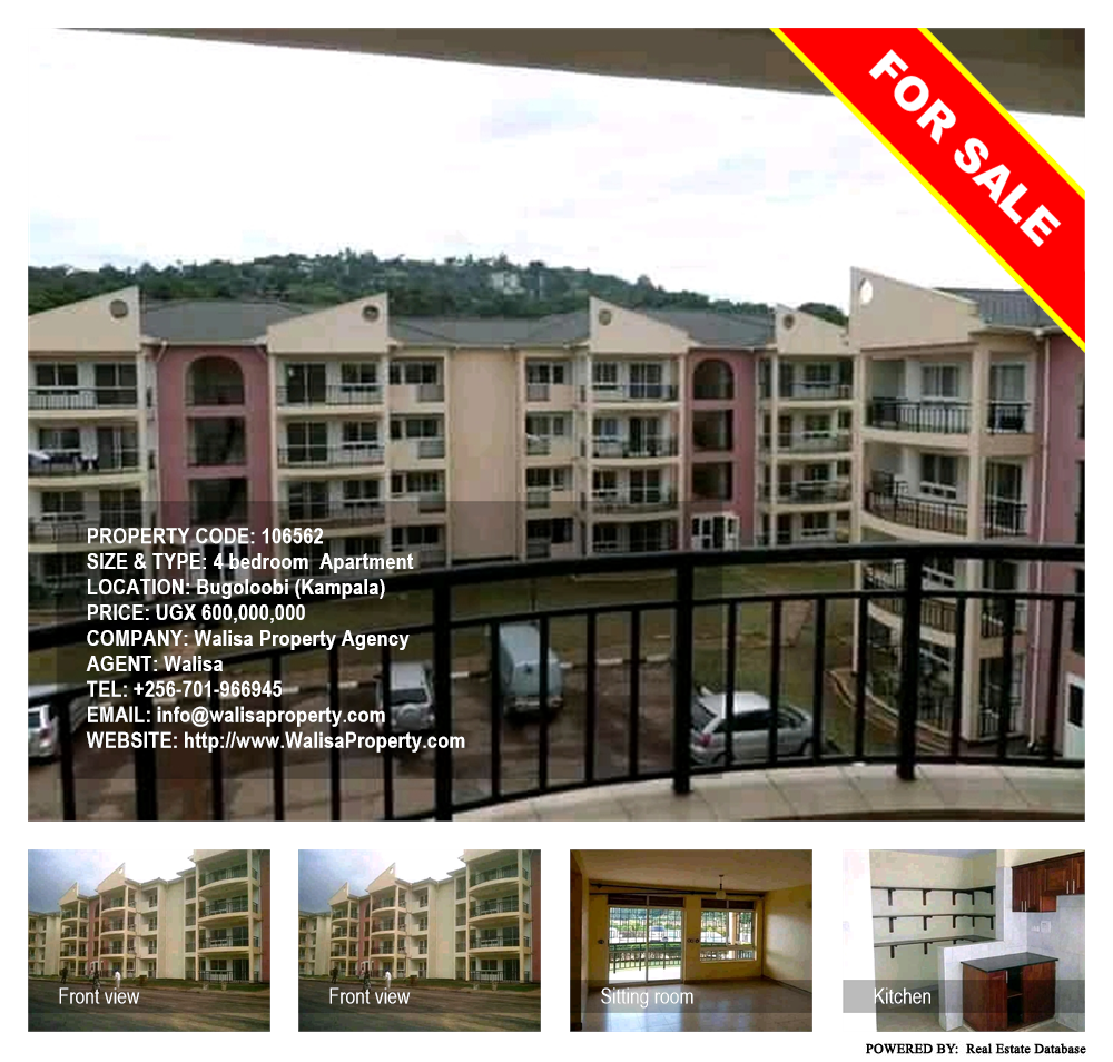 4 bedroom Apartment  for sale in Bugoloobi Kampala Uganda, code: 106562