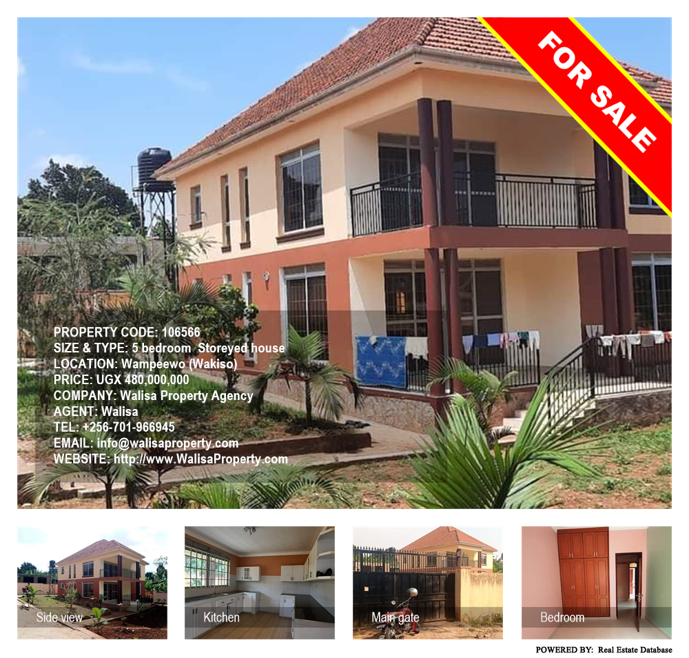 5 bedroom Storeyed house  for sale in Wampeewo Wakiso Uganda, code: 106566