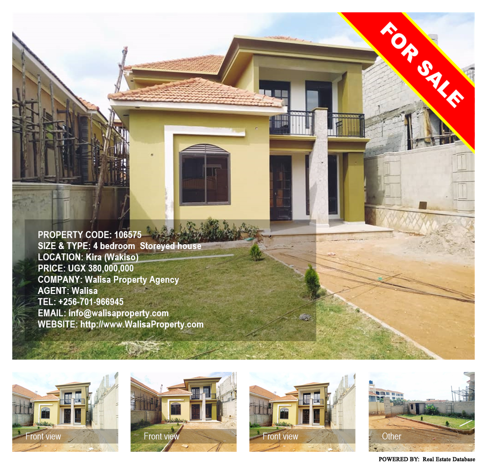 4 bedroom Storeyed house  for sale in Kira Wakiso Uganda, code: 106575