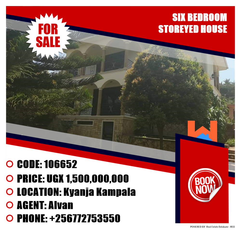 6 bedroom Storeyed house  for sale in Kyanja Kampala Uganda, code: 106652