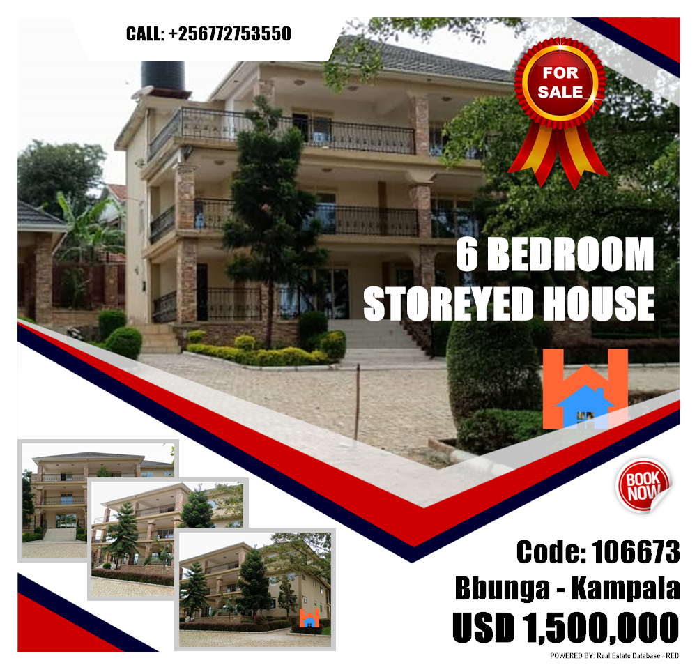 6 bedroom Storeyed house  for sale in Bbunga Kampala Uganda, code: 106673