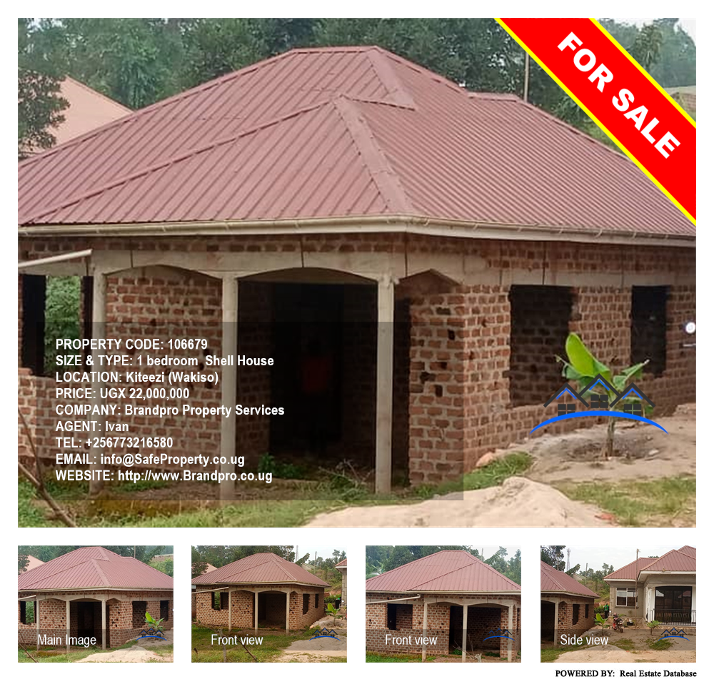 1 bedroom Shell House  for sale in Kiteezi Wakiso Uganda, code: 106679