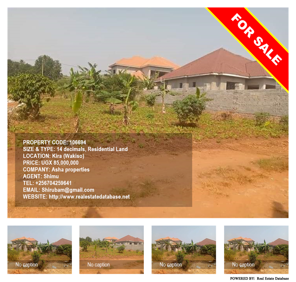 Residential Land  for sale in Kira Wakiso Uganda, code: 106694