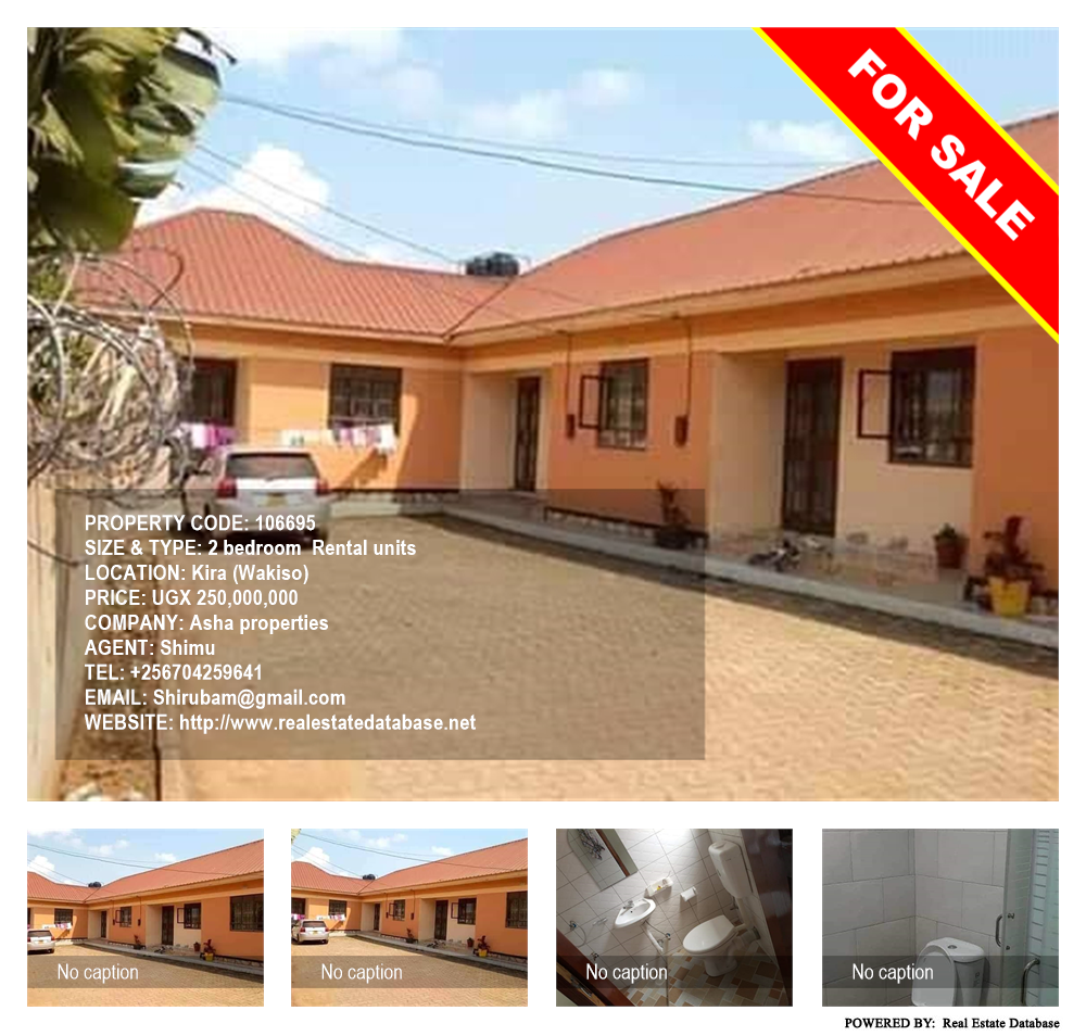 2 bedroom Rental units  for sale in Kira Wakiso Uganda, code: 106695
