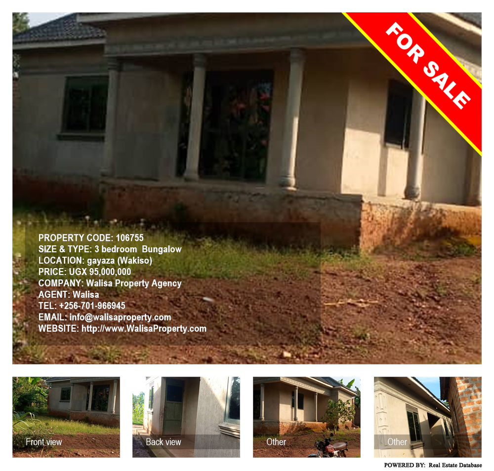 3 bedroom Bungalow  for sale in Gayaza Wakiso Uganda, code: 106755