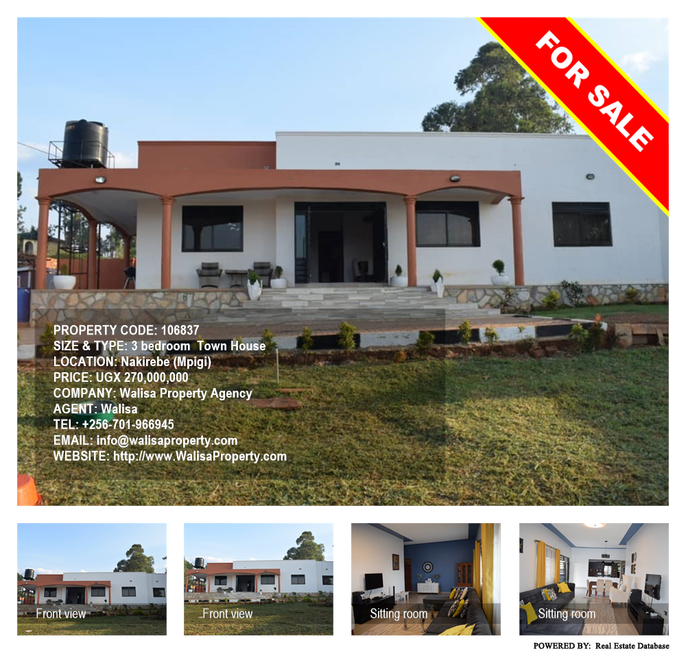 3 bedroom Town House  for sale in Nakirebe Mpigi Uganda, code: 106837