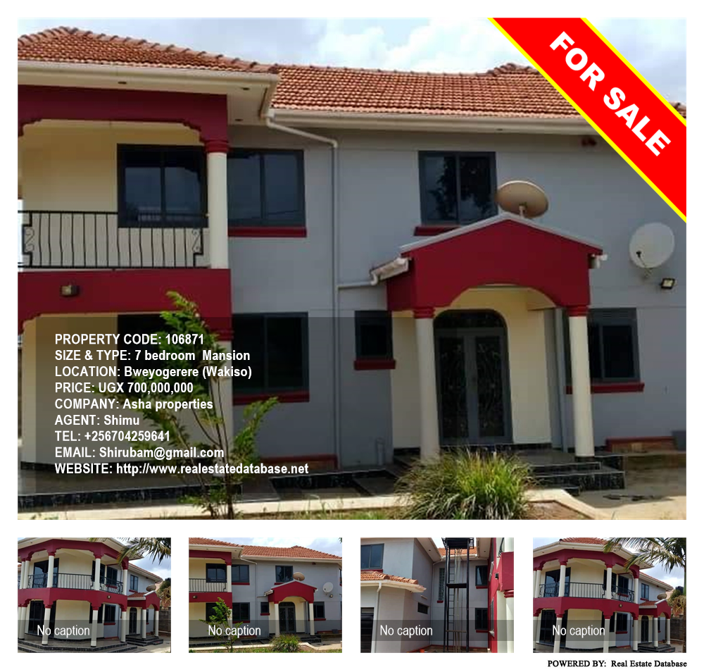 7 bedroom Mansion  for sale in Bweyogerere Wakiso Uganda, code: 106871