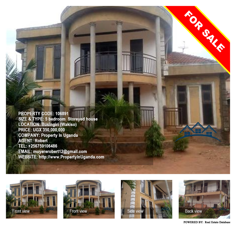 5 bedroom Storeyed house  for sale in Busingiri Wakiso Uganda, code: 106891