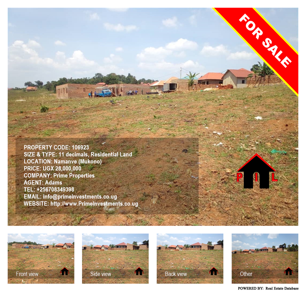 Residential Land  for sale in Namanve Mukono Uganda, code: 106923