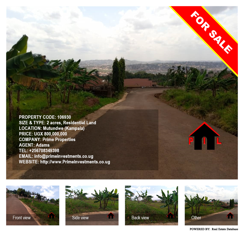 Residential Land  for sale in Mutundwe Kampala Uganda, code: 106930