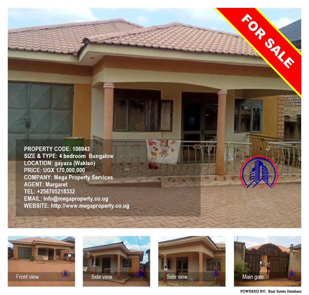 4 bedroom Bungalow  for sale in Gayaza Wakiso Uganda, code: 106943